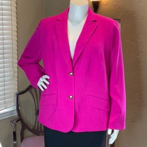 Talbots Limited Edition Pink Wool Blend Blazer sz 18W  NWOT